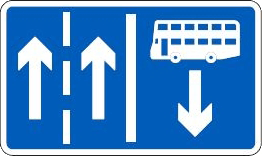「反向巴士綫」標誌牌