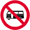 禁止公共小型巴士駛入標誌牌