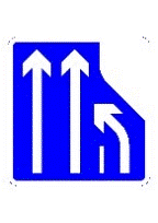 Carriageway narrows on right