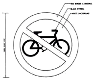 禁止騎單車者進入標志