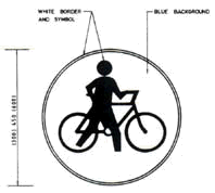 限制騎單車標志