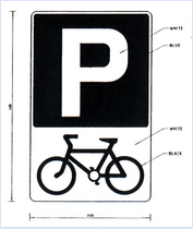 Parking place for pedal cycles sign Parking place for pedal cycles sign