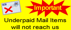 Underpaid Mail Items will not reach us