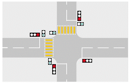 a 'Green man'crossing