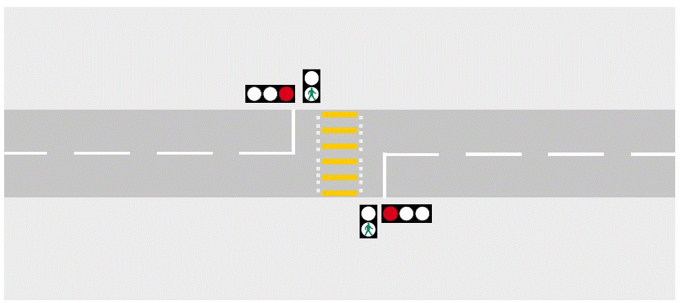 前面有斑馬綫的告示牌 前面有斑馬綫的告示牌