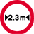 no vehicles over width shown