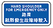hard shoulder -- do not use except in an emergency