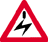 over-head electric cable ahead