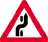 change to opposite carriageway ahead (direction may be reversed )