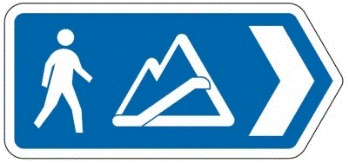 Direction to hillside escalators