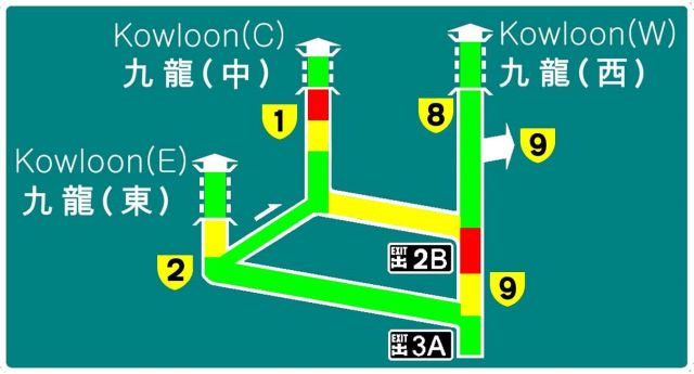 吐露港公路南行近科学园的行车速度屏
