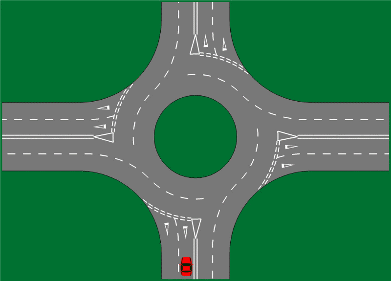Transport Department Spiral Roundabout (Turning right)