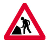 Roadworks Reflective Sign