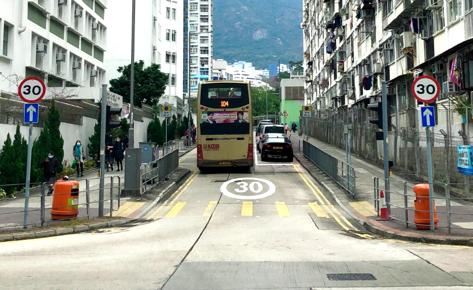 After implementation of a trial of low speed limit zone at Wai Chi Street, Sham Shui Po