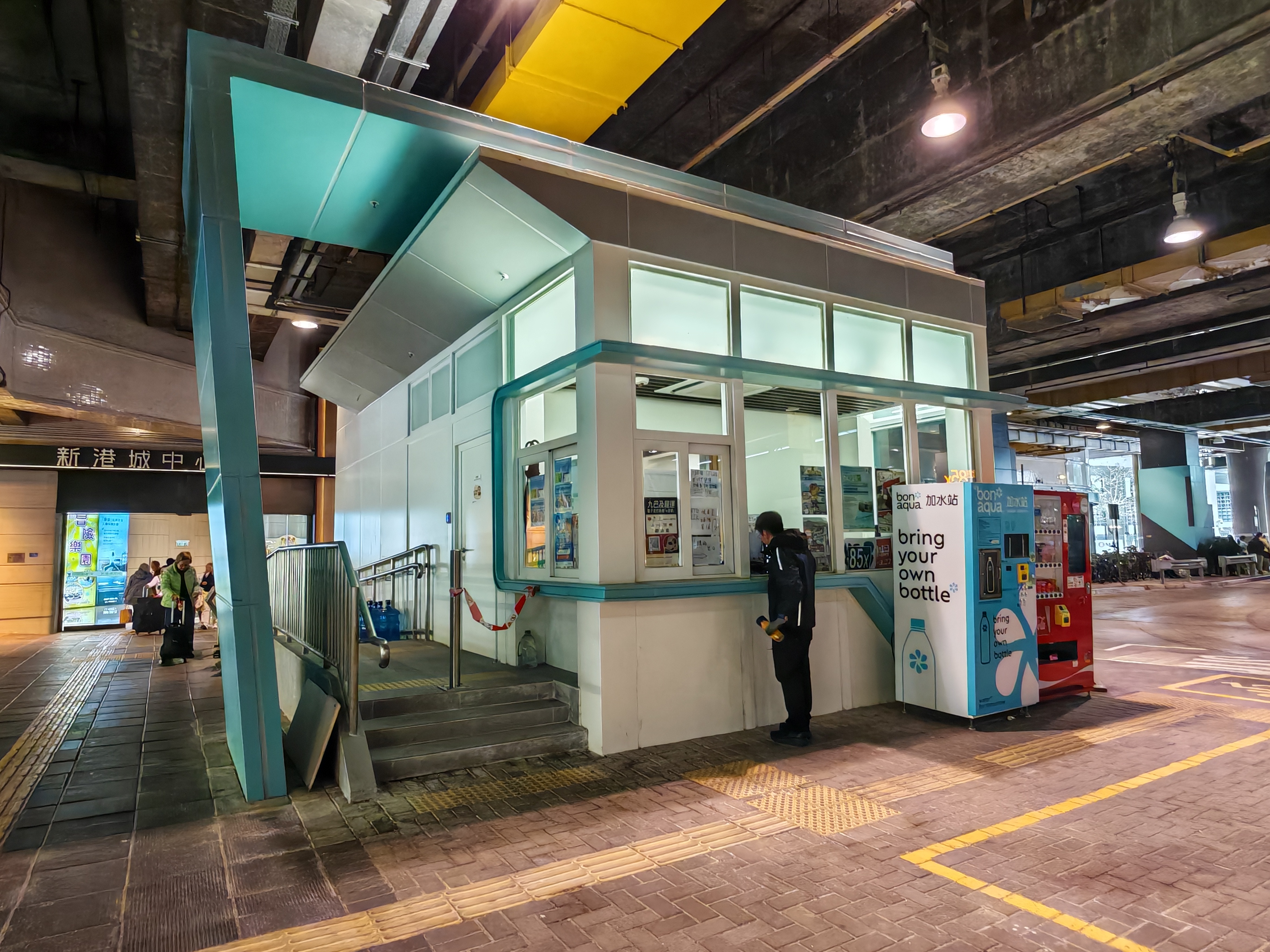 Air-conditioned passenger waiting room at Ma On Shan Public Transport Interchange