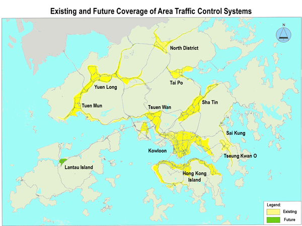 Existing and Future Coverage of Area Traffic Control Systems