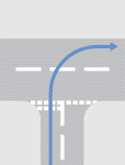 从窄路转右示意图