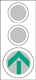 示意只准向一个方向行车的交通灯号
