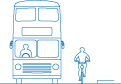 巴士與單車並行