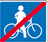 限制騎單車區的終止標誌