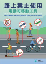 有關「禁止使用電動可移動工具」的宣傳單張
