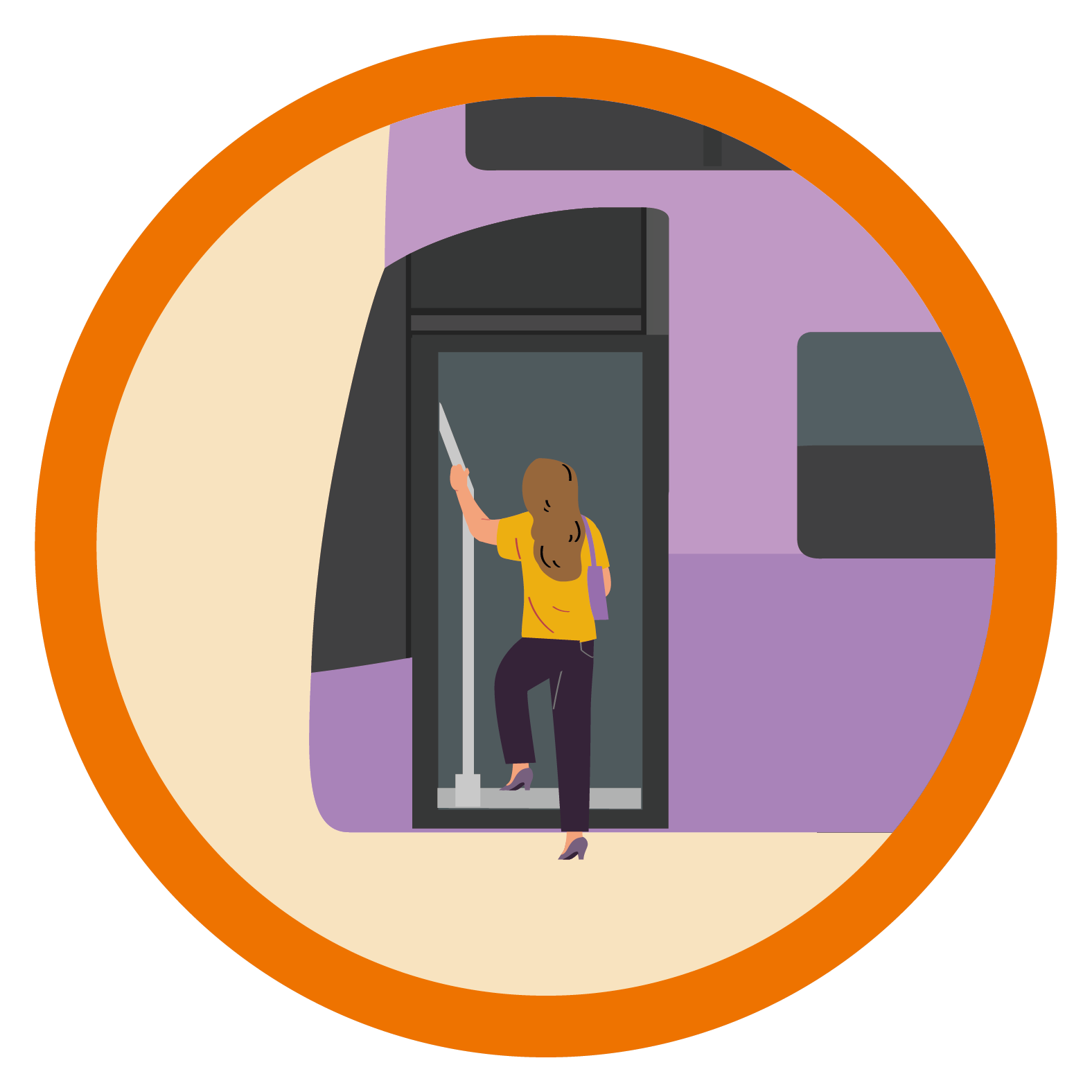 Mind the steps when boarding and alighting