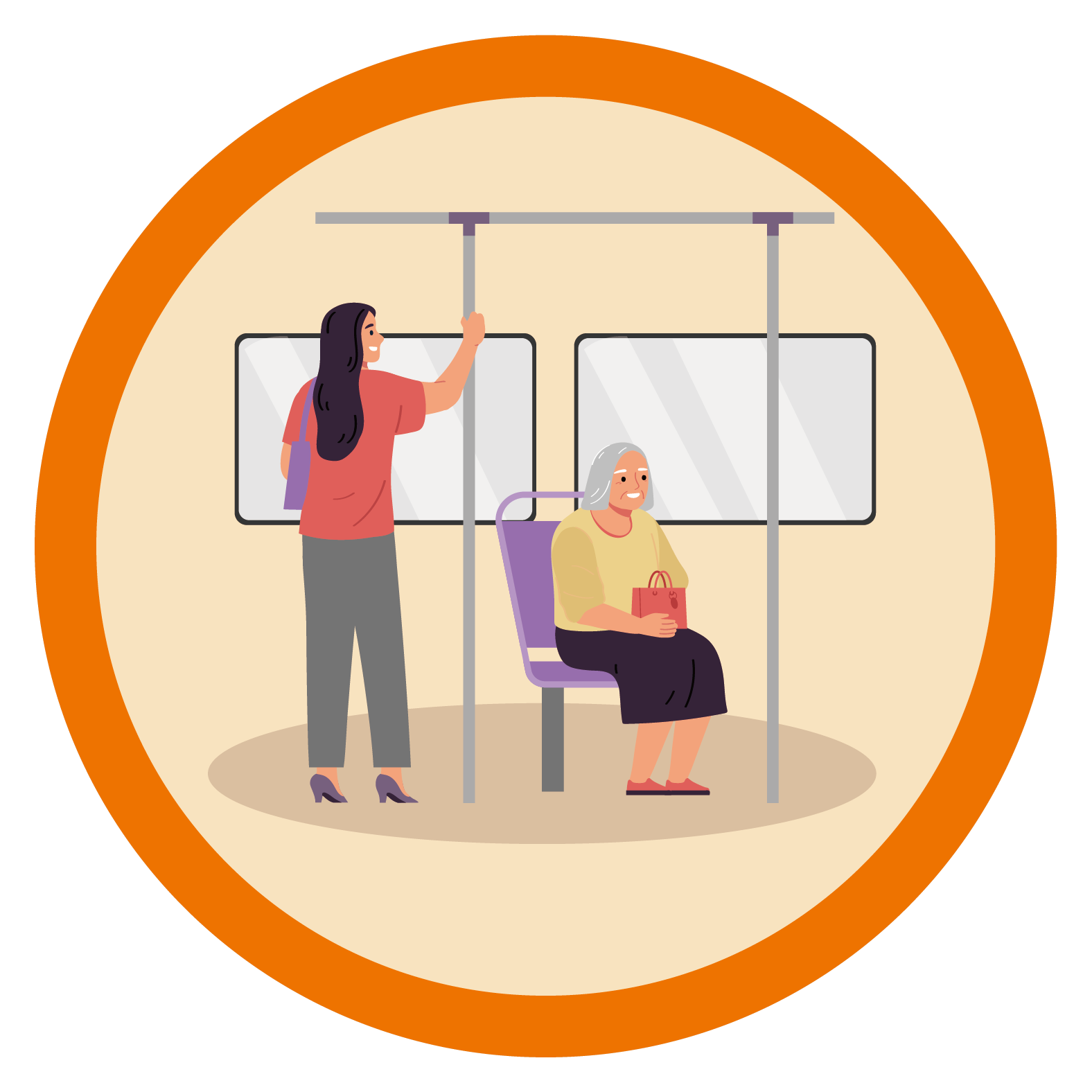 Offer your seat to those in need