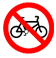 騎單車不准進入的標誌牌 