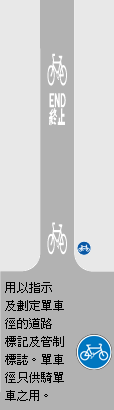 單車徑的道路標記及標誌 