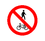 No cyclists no pedestrians