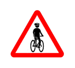 Cyclists on road ahead